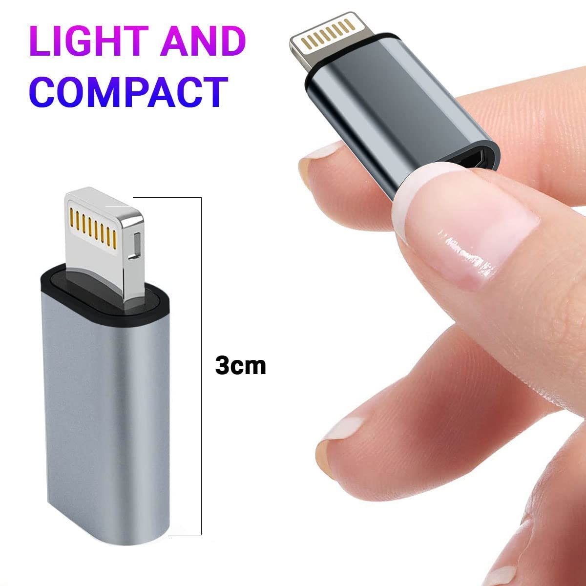 Apple MFi Certified) 30W USB-C Female to Lightning Cable Adapter